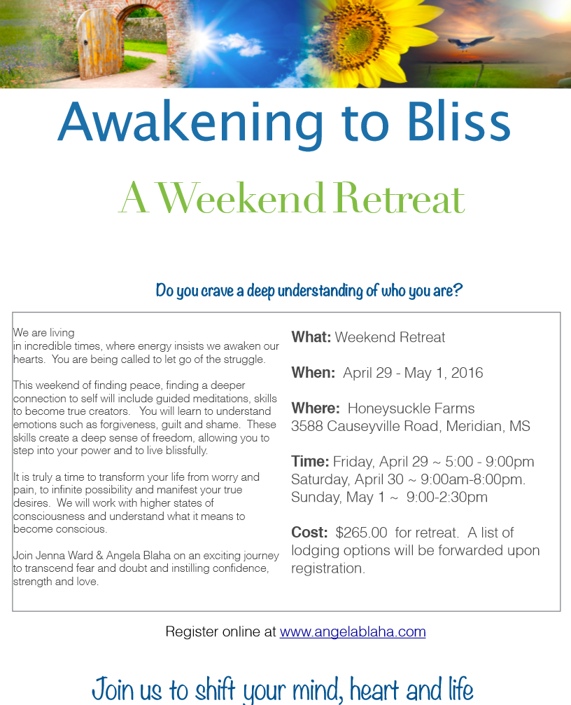 Awaken To Bliss Retreat by Angela Blaha